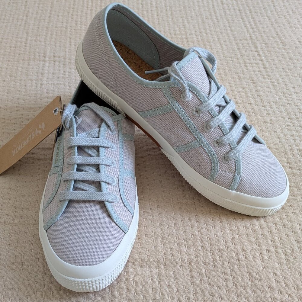 🍃 NEW Superga Organic Cotton Sneakers - Magenta Leaves - Wmn 7.5 / Men 6